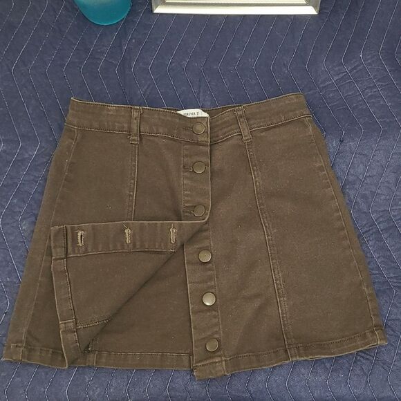 ARMY GREEN MINI SKIRT - Picture 3 of 5